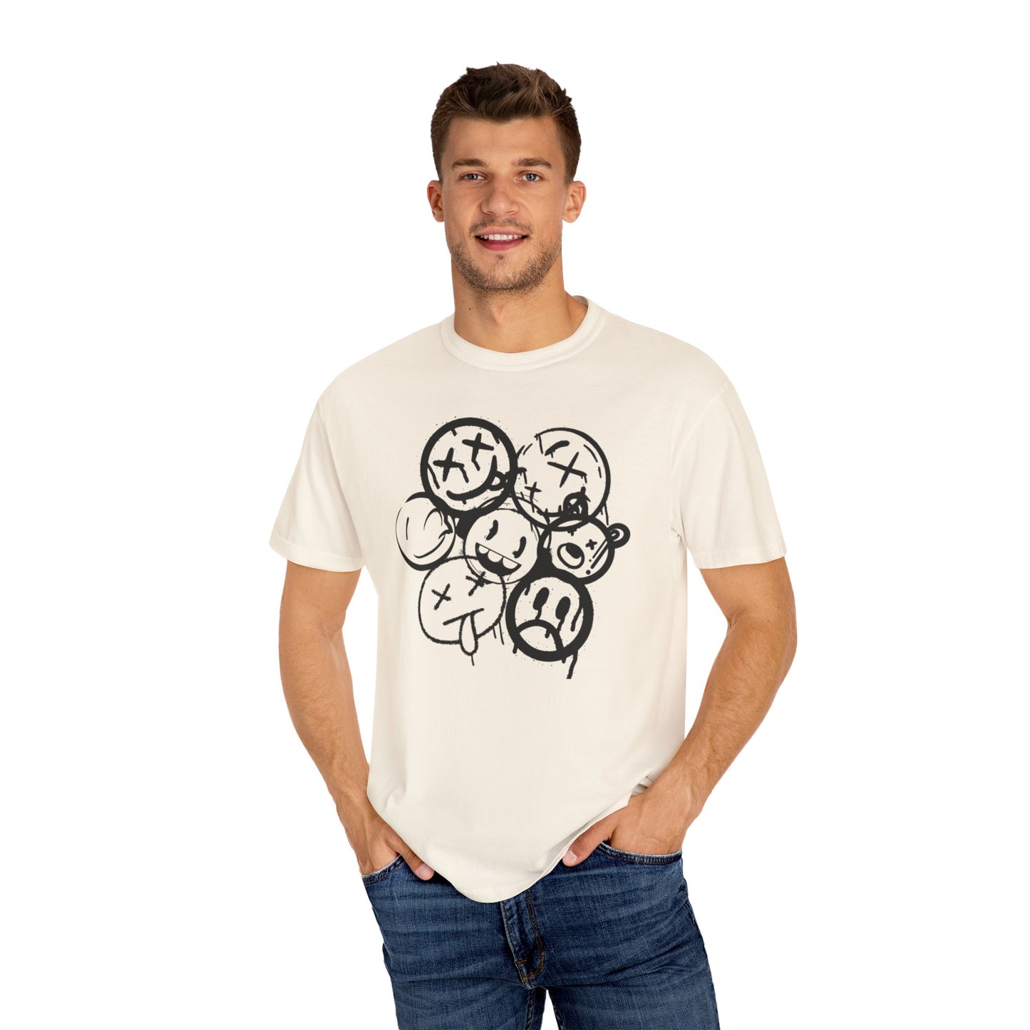 Unisex "Many Faces" Garment-Dyed T-Shirt