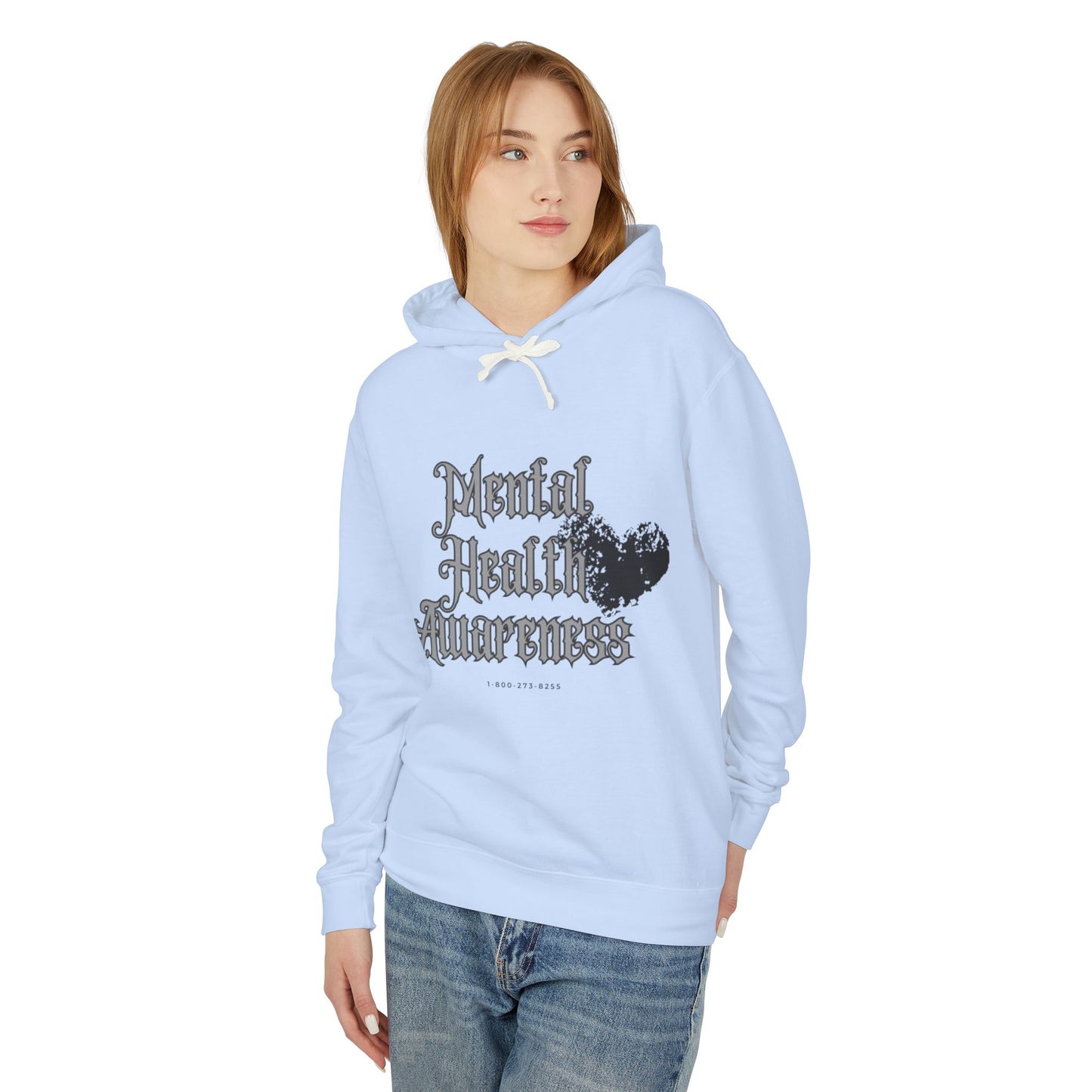 Mental Health Awareness Unisex Lightweight Hoodie - Comfort with a Cause