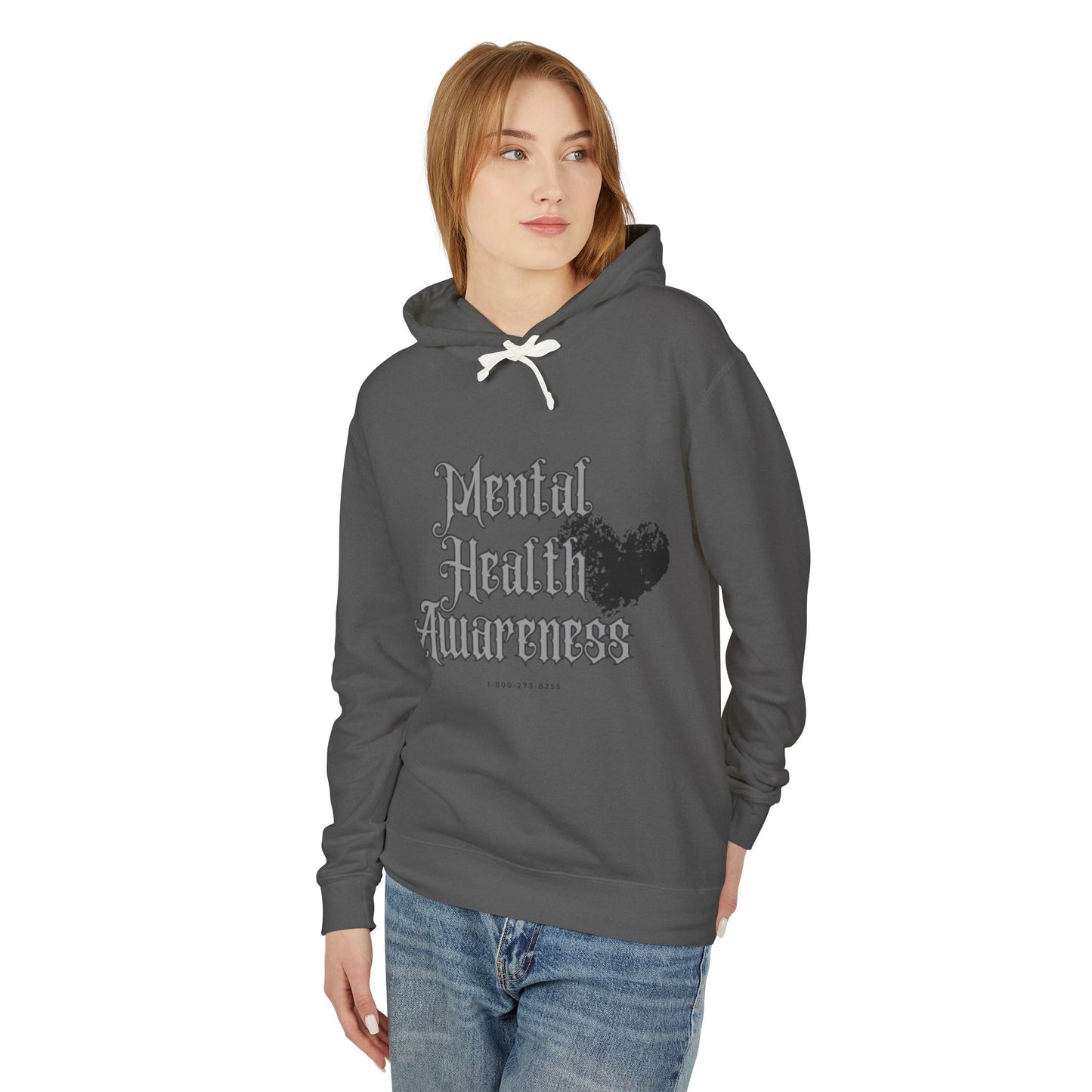 Mental Health Awareness Unisex Lightweight Hoodie - Comfort with a Cause