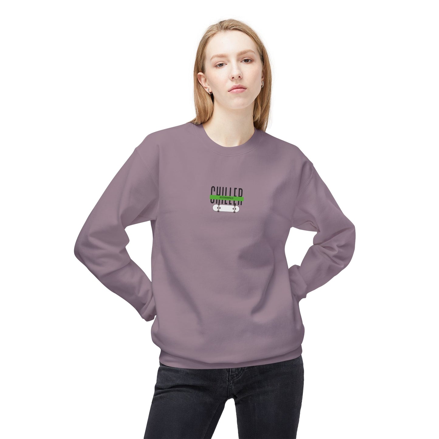 Mental Health Green Stripe Fleece Crewneck