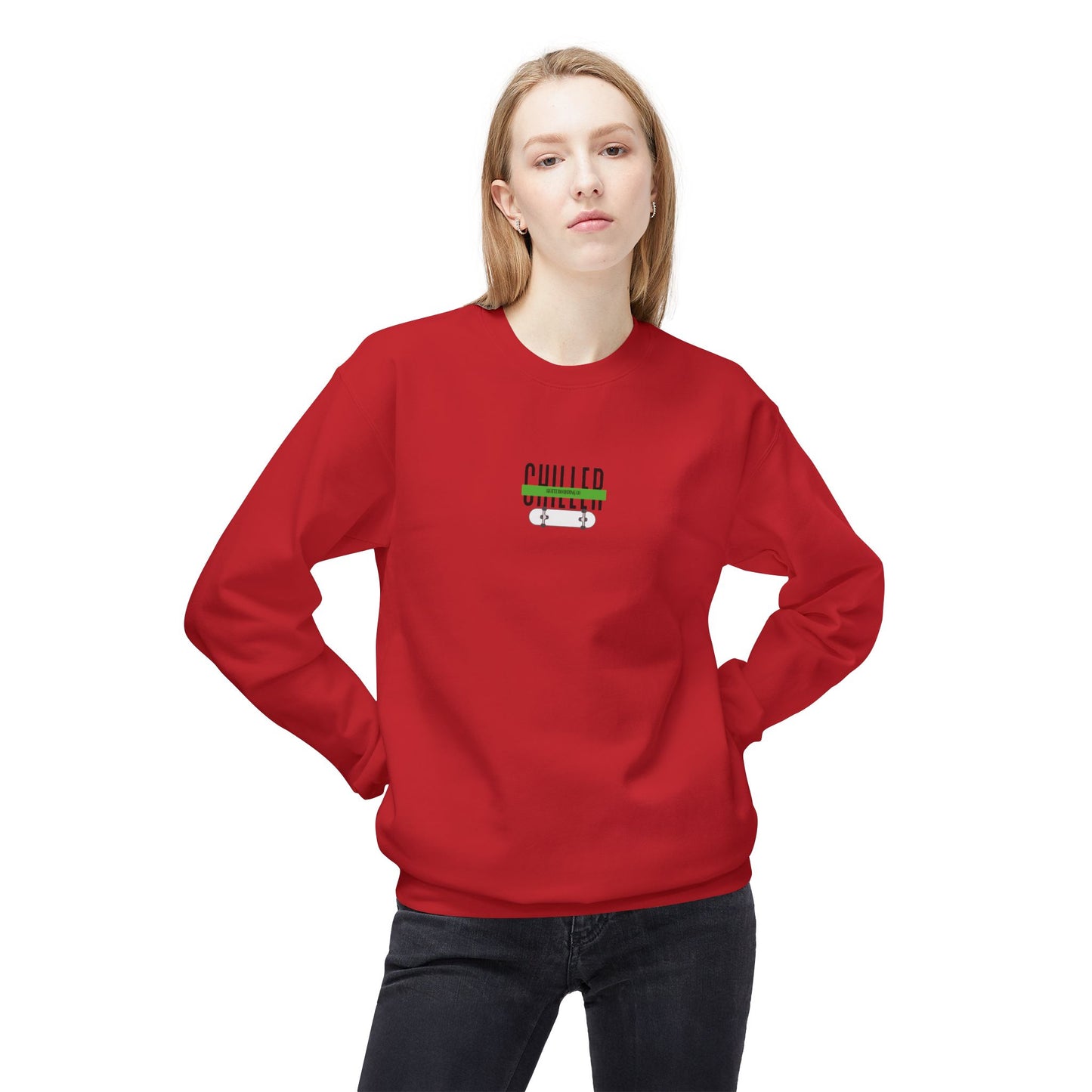 Mental Health Green Stripe Fleece Crewneck