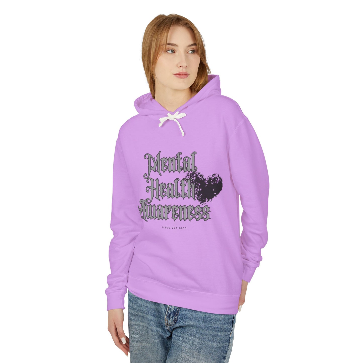 Mental Health Awareness Unisex Lightweight Hoodie - Comfort with a Cause