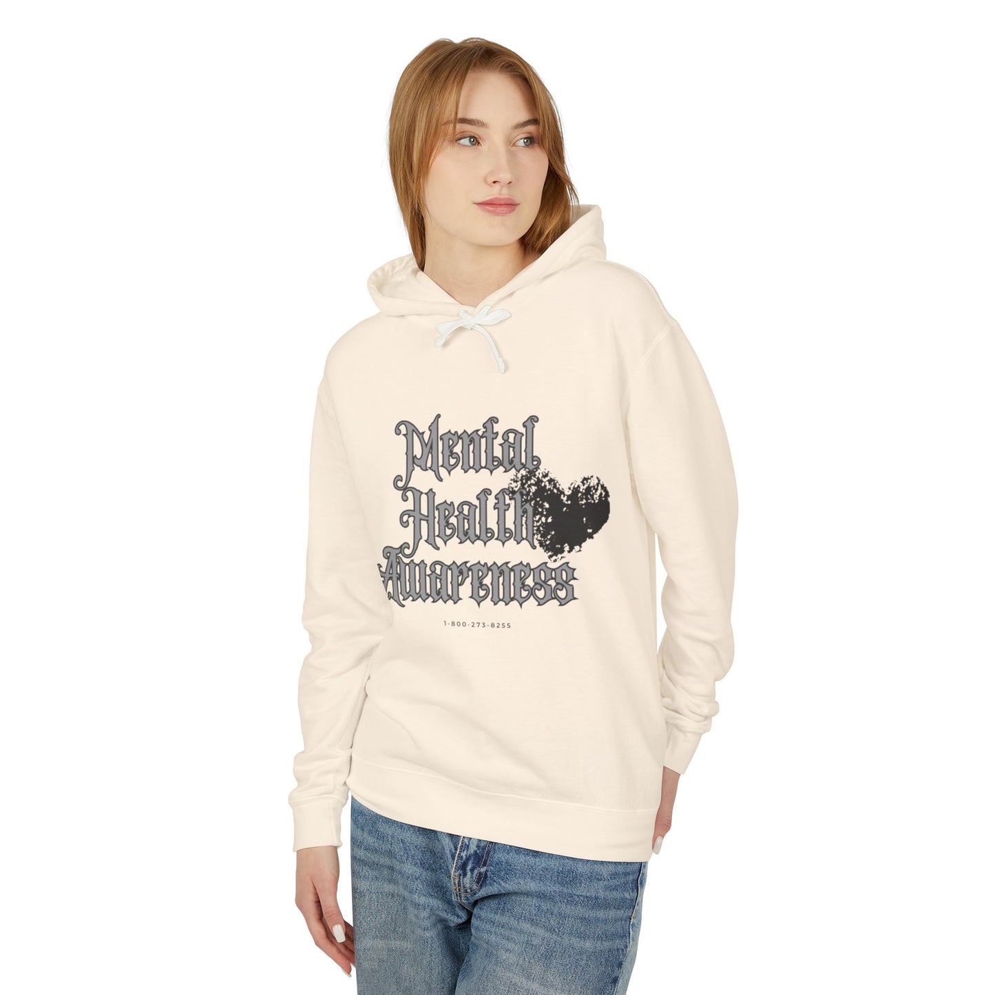 Mental Health Awareness Unisex Lightweight Hoodie - Comfort with a Cause